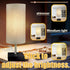 12 Inch Dimmable, 8 Inch Cordless Table Lamp (Linen)-Touch Rechargeable, Fabric Shade, Ideal for Bedroom & Living Room