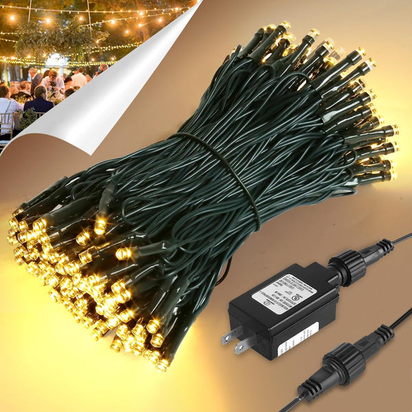 Warm White Twinkle Lights, 81Ft 200 LED Twinkle Christmas Lights, UL Certified