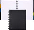 Talia Discbound Notebooks, Customizable Planner, Black with Black Discs, Letter Size (8.5in x 11in)