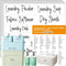 Hebayy 242 pcs Laundry Room Labels, 220 Pre-Printed Waterproof Stickers, 22 Blank Ones for Home Office Organization