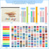 Book Annotation Kit with 8000 Pcs Transparent Sticky Tabs, 36 Aesthetic Highlighters, Canvas Bag for Office Supplies