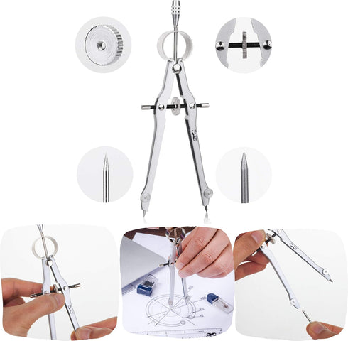 Mr. Pen Protractor and Compass Set for Geometry - Math Compass and Protractor Tools for School Supplies