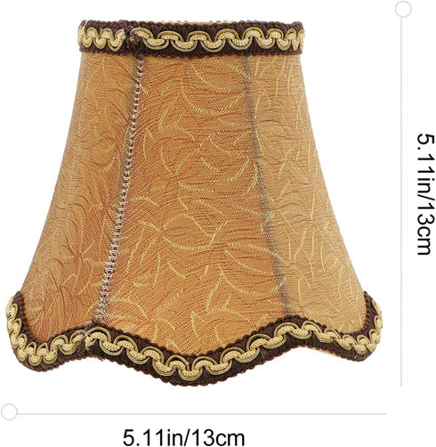 5 Inch jojofuny Retro Cloth Lamp Shade Cover for Floor Lamp, Vintage Style Clip-on Fitter, Replacement shade