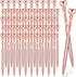Jetec 50 Pcs Heart Shaped Ballpoint Pens, Bulk Valentine's Day Gifts, Black Ink, Rose Gold Diamond Crystal