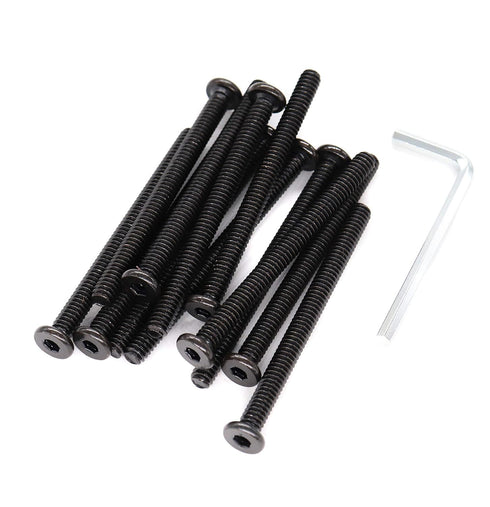 binifiMux 12pcs Black 1/4-20 x 1 1-1/4" 1-1/2" 2" 2-1/2" 3" 3-1/2" Hex