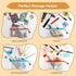 Umriox 48pcs Pencil Pouches, A6 Size Mesh Bags with Zipper, Waterproof Storage Bags for School and Office Supplies