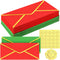 Outus Christmas Envelopes 100 Pack #10 Business Envelopes with Gold Border, Self Adhesive Mailing Envelopes (Red, Green)