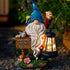 ZQQLITE Garden Gnome Statues Figurine Lights - Solar Powered Lighting Outdoor Decorations