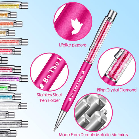 Honoson 15 Pieces Bible Verse Ballpoint Pens, Inspirational Scripture Quote Pens for Women Men Nurse Teacher Gifts,