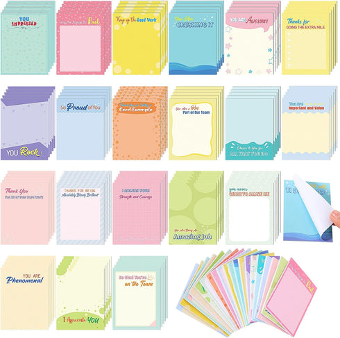 Qilery 100 Pcs Empowering Sticky Note Pads, 3 x 4 Inch, Motivational Fun Notepads, Gifts for Office