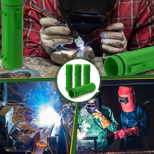 Zonon 4 Pcs Electrode Rod Storage Tube: 14 Inch Waterproof Welding Rod Holder for Canister