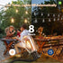 KYY 54FT Dimmable Bulbs Solar String Lights Outdoor Waterproof with USB Charging & Remote, & Timable, Solar Powered