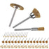 45 Pieces Brass Wire Brushes Set, Wheel Cup Pen Brush Polishing Attachment Kit for Dremel Grinder Rotary Tools (Gold)