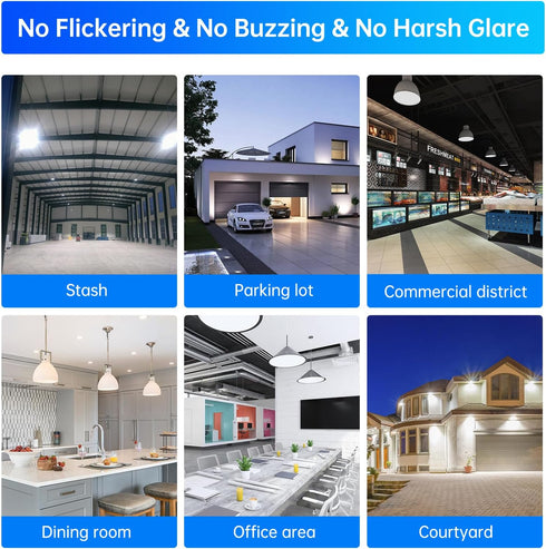 Super Bright Light Bulbs, 400-500W Equivalent, 5000LM E26 LED Bulb, 6500K Daylight for Home, Warehouse, Garage
