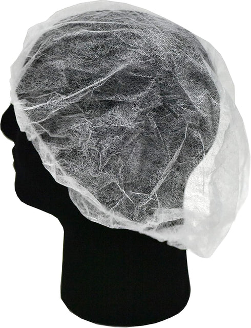 Disposable Bouffant Caps, 100 Pcs, Breathable, Latex-Free, Elastic Edge for Secure Fit