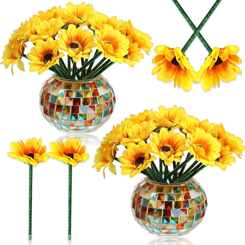Chinco Sunflower Pens, Artificial Flowers Ballpoint Pens, Creative 0.7mm Flower Writing Pen for School Office Home Decor