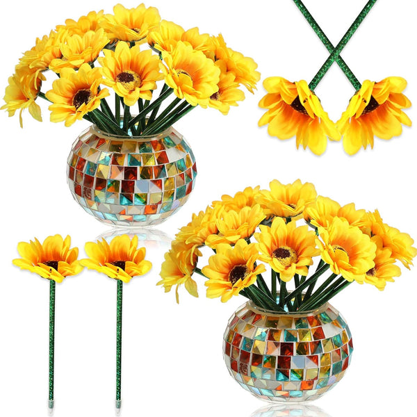 Chinco Sunflower Pens, Artificial Flowers Ballpoint Pens, Creative 0.7mm Flower Writing Pen for School Office Home Decor