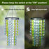 LEWIS&WAYNE 21 Hanging Solar Crystal Chandelier Outdoor, Modern Solar Multicolor Acrylic Beaded Lantern with Cool White
