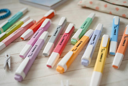 STABILO Highlighter swing cool Pastel - Assorted colors - Wallet of 4