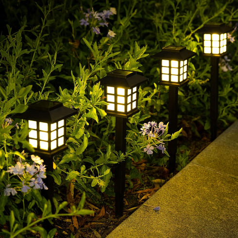 Lights,12 Pack SOLPEX Solar Outdoor Solar Path Lights, Walkway Lights Outdoor, Garden Light, Solar-Powered Pathway