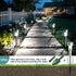 12 Pack, GIGALUMI Solar Lights Outdoor Waterproof, Stainless Steel LED Solar Garden Lights for Patio, Lawn, Yard