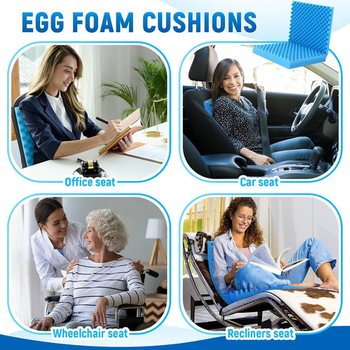 Geiserailie 1 32 18 3 Inches Pcs x x Egg Foam Pad Wheelchair Seat Cushion Backrest to Relieve Back Egg Foam Cushions