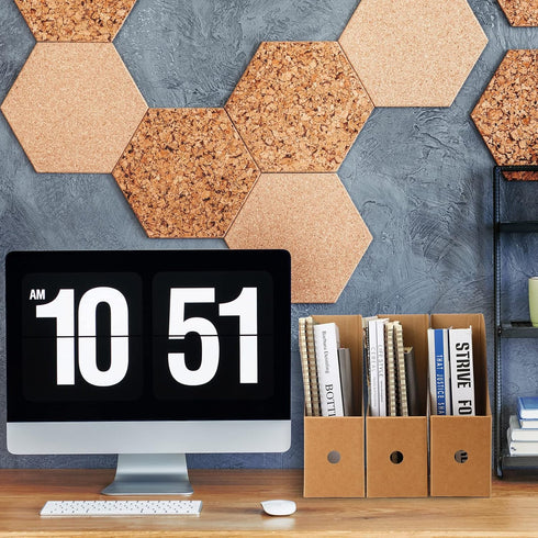 Thenshop 24 Pcs Cardboard Magazine File Holders, Magazine Paper Organizer Storage Folder for Desk, Brown