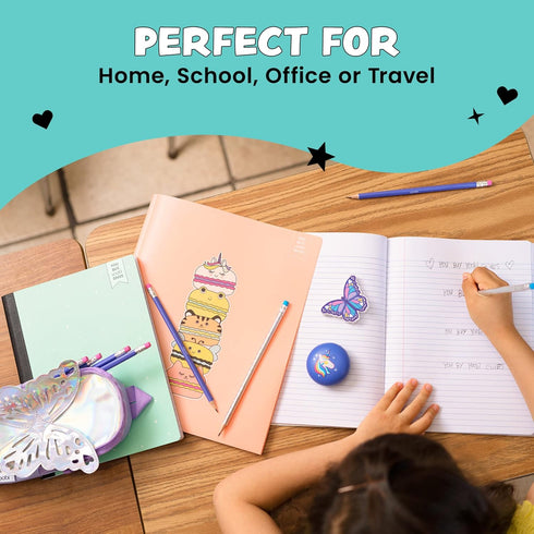 Yoobi #2 Pre-Sharpened Pencils in Cute Pastel Colors - 2 Packs of 24 for School & Office Supplies