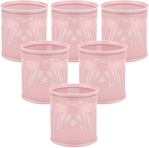 Segarty Pencil Holder, 6 Pack Pink Pen Holder for Desk, 3.9 x