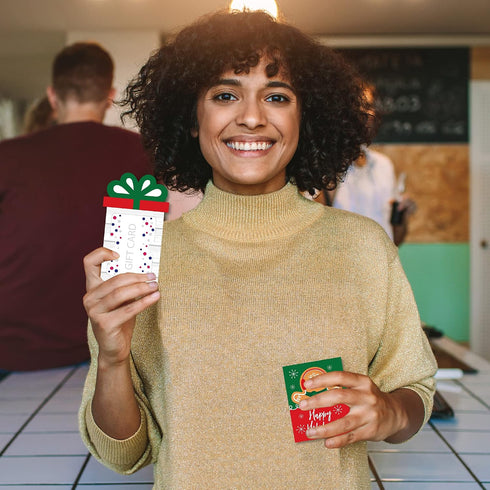 Set 8 Big Dot of Happiness Gingerbread Christmas - Gingerbread Man Holiday Party Money and Gift Card Sleeves - Nifty