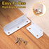 4Pcs 0.98"x0.98"x3.94" (25x25x100mm, uxcell L-Shaped Brackets Corner Brace, Corner Bracket Shelf Bracket Right Angle