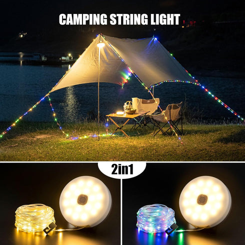 Sutaig 4 1 Outdoor(39.4ft) 8 Solar Camping String Lights, in Camping String Lights with Lighting Modes, Solar Powered