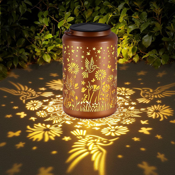 GOLFOEE Mothers Day Gifts for Mom Solar Lanterns Outdoor Waterproof Hummingbird Solar Lights