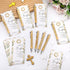 Skyygemm 50 Sets Communion Baptism Favors for Guests First Baptism Quote Bamboo Pens Cross Thank You Cards Christian