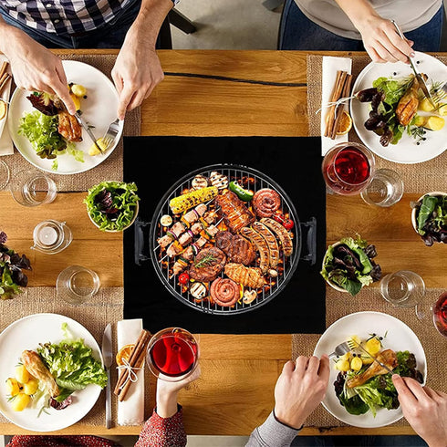 11.81"x11.81" Flame Retardant Mat, Anti Fire Pad, Welding Fireproof Blanket for BBQ and Camping