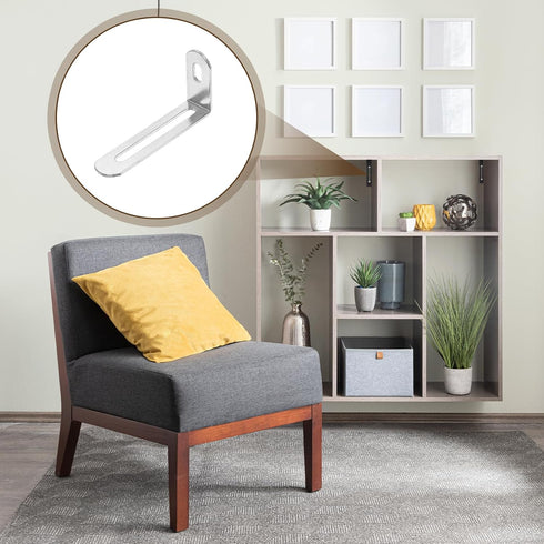 20Pcs 0.9" 2" 0.5" 90 uxcell Adjustable L-Shape Corner Brace, x x Metal Slotted Degree Right Angle Corner Shelf Bracket