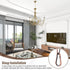 7ft 2.4mm/0.09" 2 uxcell Lighting Hanging Chain, Looping Metal Pendant Chandelier Chain Extension with Spring Snap Hook