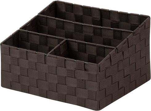 Honey-Can-Do OFC-03611 Woven Mail and File Desk Organizer - Espresso Brown, 12 x 10.25 x 7"