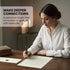Set 48 8.5x11 Inch 24 Premium Letter Writing Stationery with Envelopes Sheets of Ecru Paper with Black Border & Writing