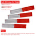 10Pcs Micro Prismatic Reflective Tape, Red White, 2" X 12' Waterproof Self-Adhesive Safety Warning Tape