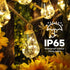 20Ft 8 16 Bulbs Solar Outdoor String Lights, Vintage Rope Hemp Solar Patio Lights, Waterproof Warm White Solar Powered