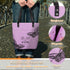 Christian Art Gifts Felt and Faux Leather Fashion Bible Cover Tote Bag with Inspirational Scripture
