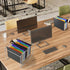 Plastic Expanding Hanging File Folders, 1/3-Cut Tab, 7 Pockets, Multi-Color Tabs, Large Capacity, Letter Size (6 PCS)