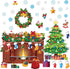 Christmas Bulletin Board Xmas Classroom Decoration - Christmas Tree Cutouts, Fireplace Poster, Winter Holiday Decor