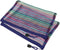 MECCANIXITY Mesh Zipper Pouches, A5 Colorful Pencil Case Storage Organizer, Blue Pack of 6