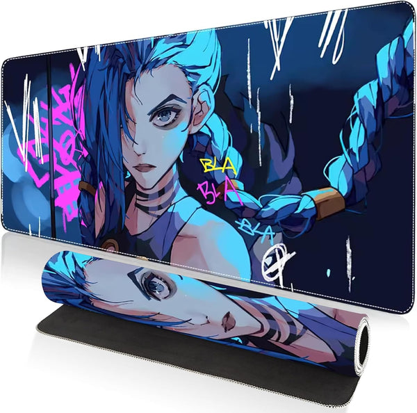 Large Gaming Mouse Pad 31.5 x 11.8 Inches - XXL Extended Desk Mat with Non-Slip, Water-Resistant Anime Cute Girl Design