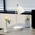 LD1079-WHT 16" Simple Designs Sleek Essentials Metal Looped Desk Task Lamp with Adjustable Shade, for Office, Desk