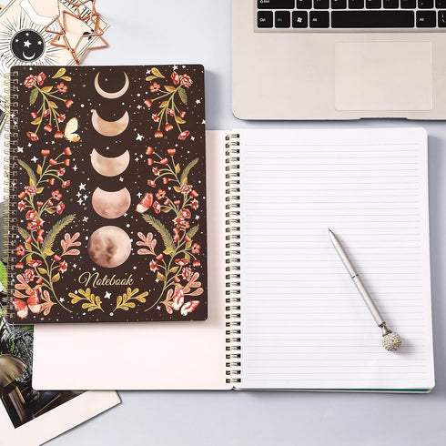 Spiral Notebook: Lined Journal with Back Pocket, 8.5" x 11", 144 Pages, College Ruled, 100gsm Paper
