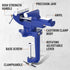 Shangyoyi 2-in-1 3.2"- 360 Bench Vise For Workbench Multi-functional Portable Swivel Base Bench Clamp On Vice/Table