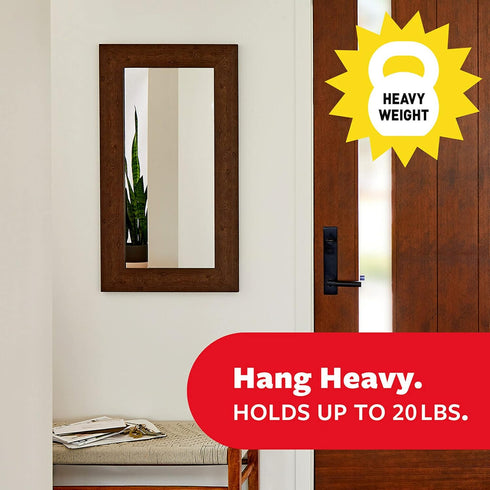 Command 20 lb XL Heavyweight Picture Hanging Strips, 10 Pairs for Damage-Free Home Decor, White Adhesive